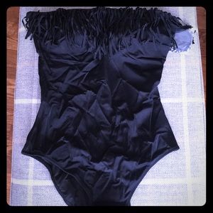 Victoria’s Secret Black one piece bathing suit.